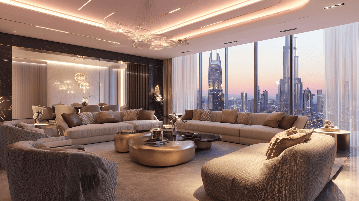 Modern business bay apartment luxury interior
