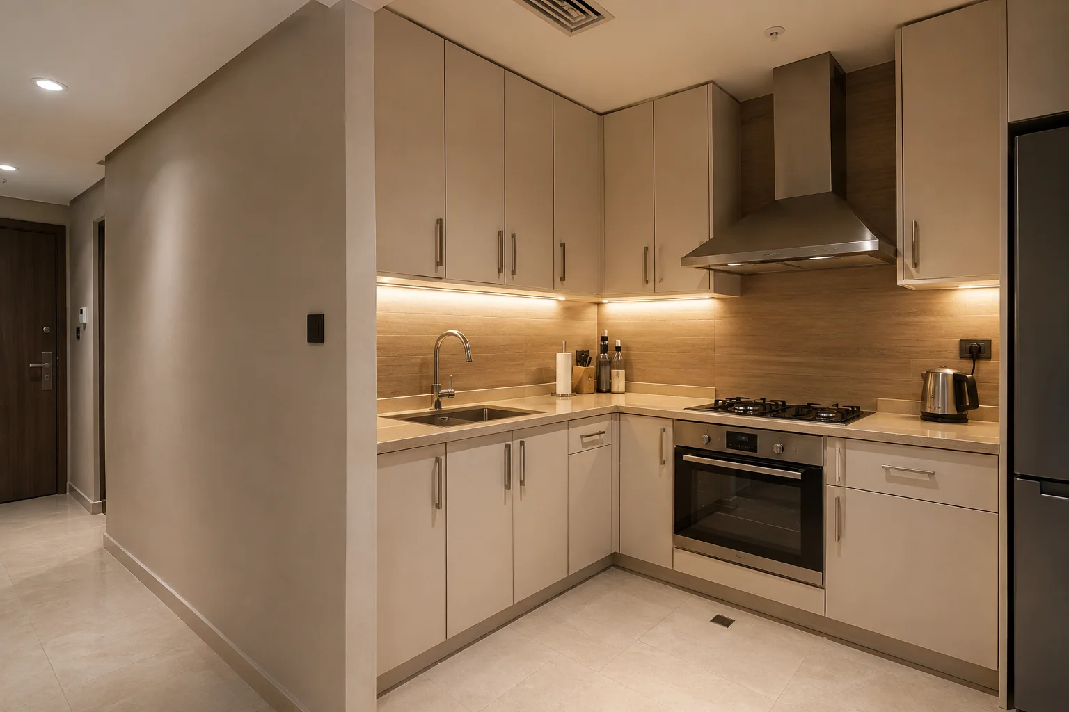 Closed Kitchen Design Dubai Closed kitchen design Dubai apartment