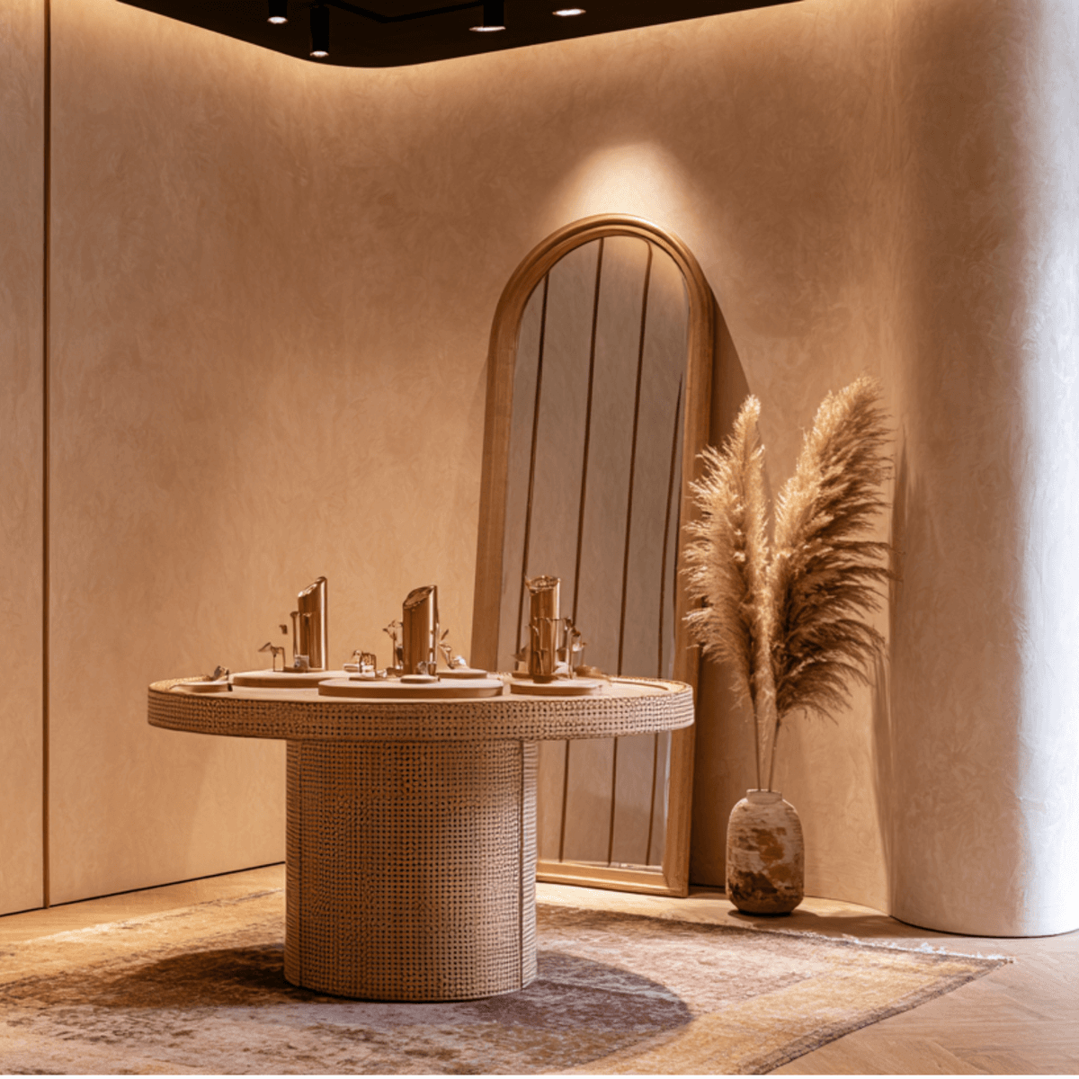 jewellery display area with mirror in retail creek harbour