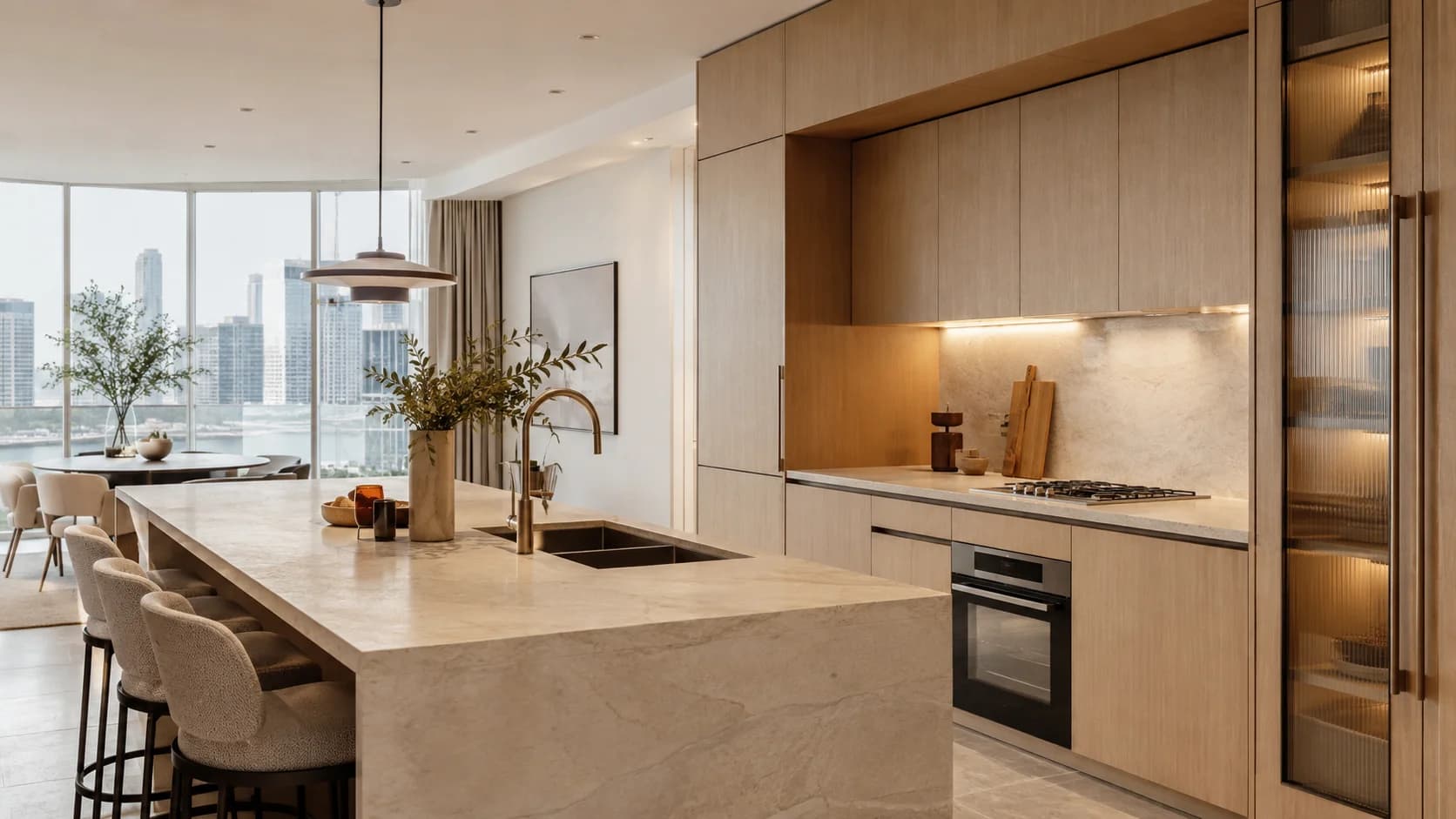 Modern Kitchen Renovation Dubai Kitchen renovation Dubai with modern cabinetry and stone countertops