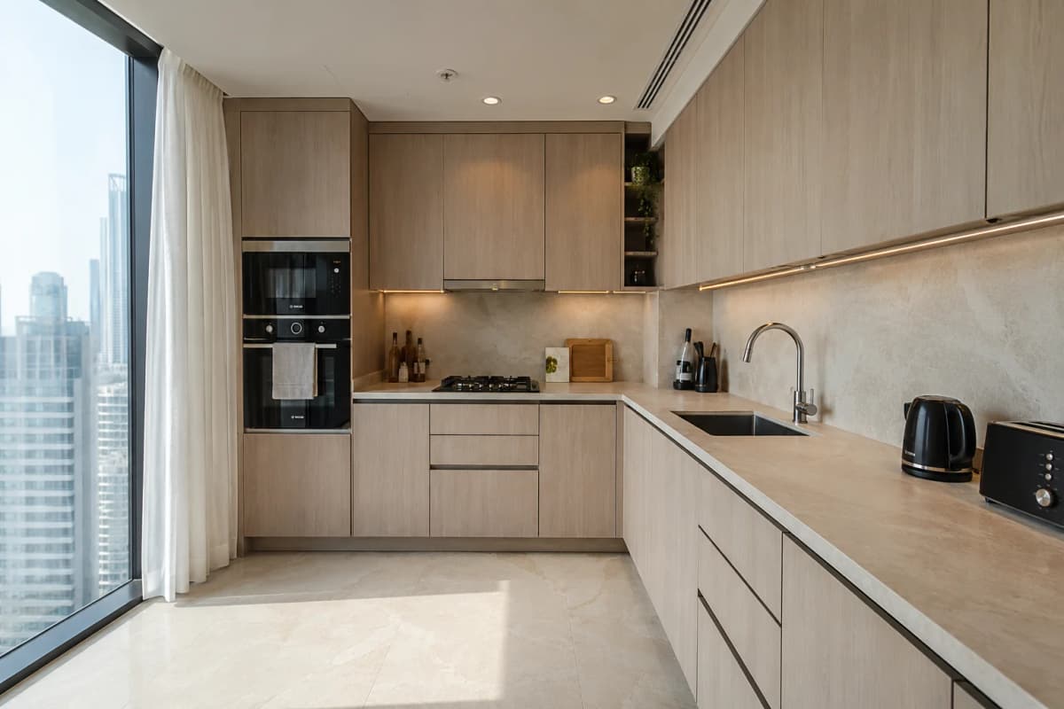 L-Shaped Kitchen Design Dubai L-shaped kitchen design Dubai