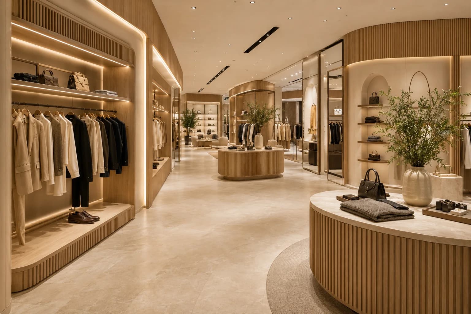 Luxury Retail Interior Renovation Dubai Luxury retail interior renovation in Dubai with bespoke shelving and display units