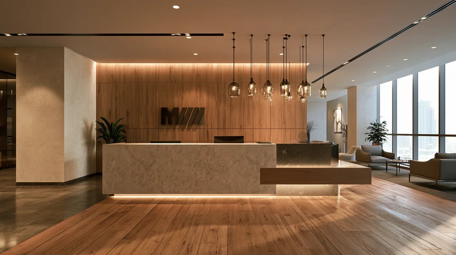 Renovated Office Reception in Dubai Renovated office reception in Dubai