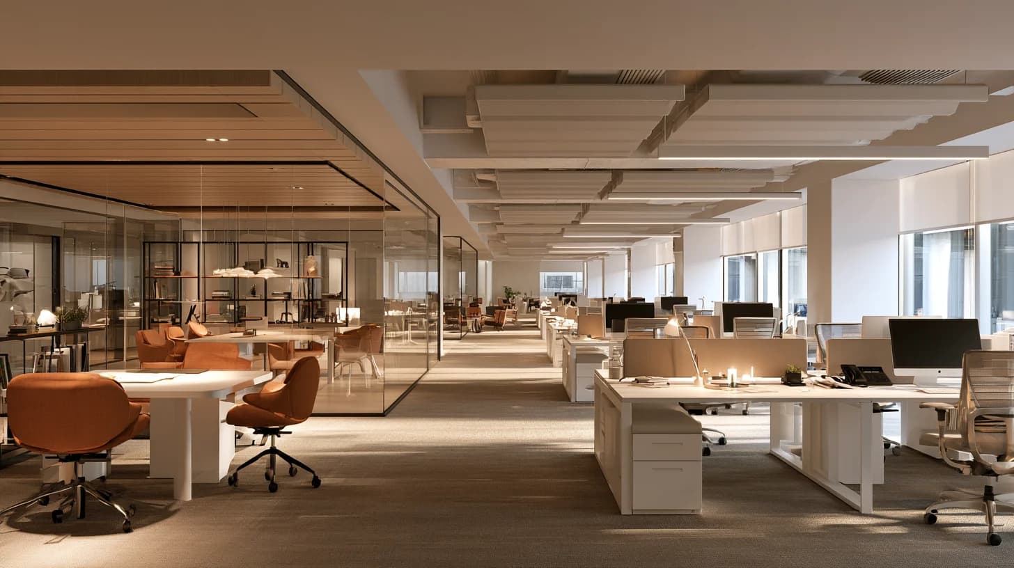 Open-Plan Office Renovation Dubai Open-plan office renovation in Dubai
