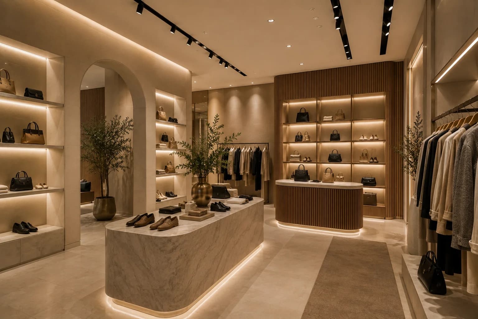 Retail Lighting Renovation Dubai Retail lighting renovation in Dubai with layered LED and merchandise display lighting