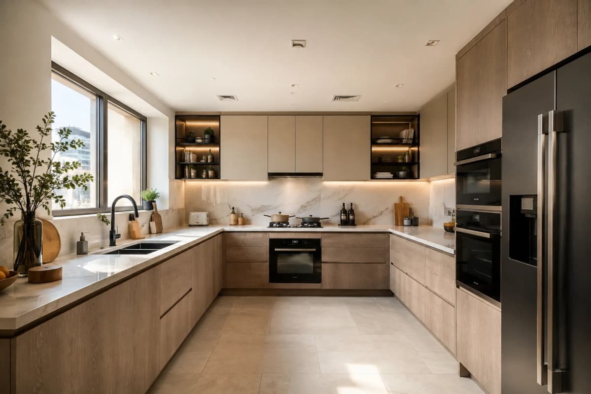 U-Shaped Kitchen Design Dubai U-shaped kitchen design Dubai