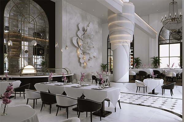 Modern Restaurant Design by Top Interior Designers in Dubai Dubai Interior Design - Modern Restaurant Counter Design